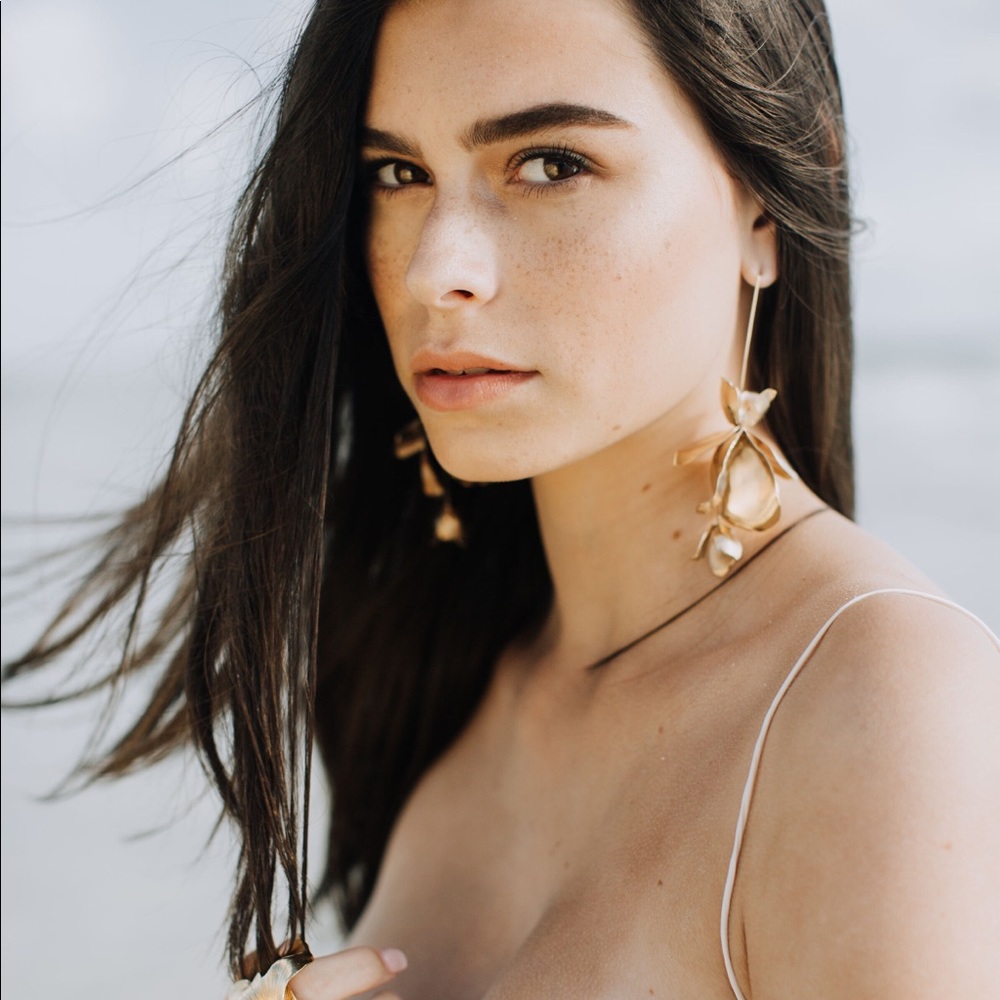 A.B. Ellie / HDWR Magnolia Stem Drop Earrings